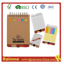 Mini Notebook with Memo Stickery and Ball Pen